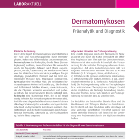 Dermatomykosen - Präanalytik und Diagnostik
